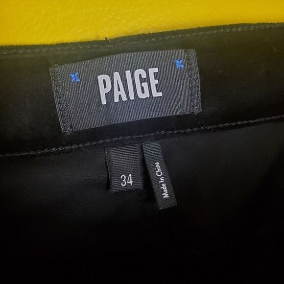 Paige Claudine Black Velvet Pants Size 34 - Picture 7 of 10